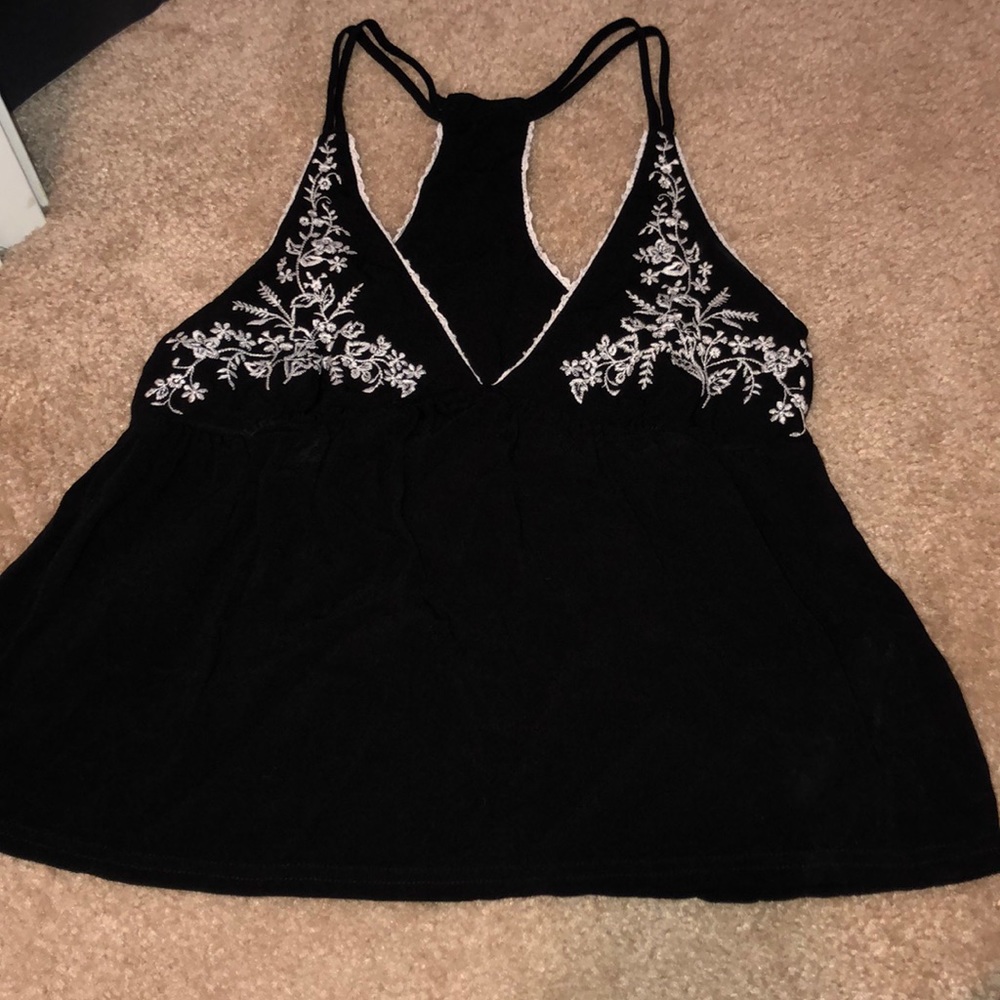 Black halter tank top